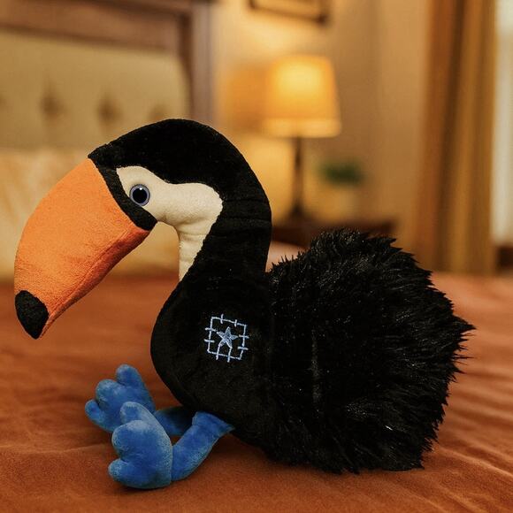 Scentsy Buddy Toucan Plush Stuffed Animal Black Orange Beak Blue Feet Retired - Picture 1 of 16